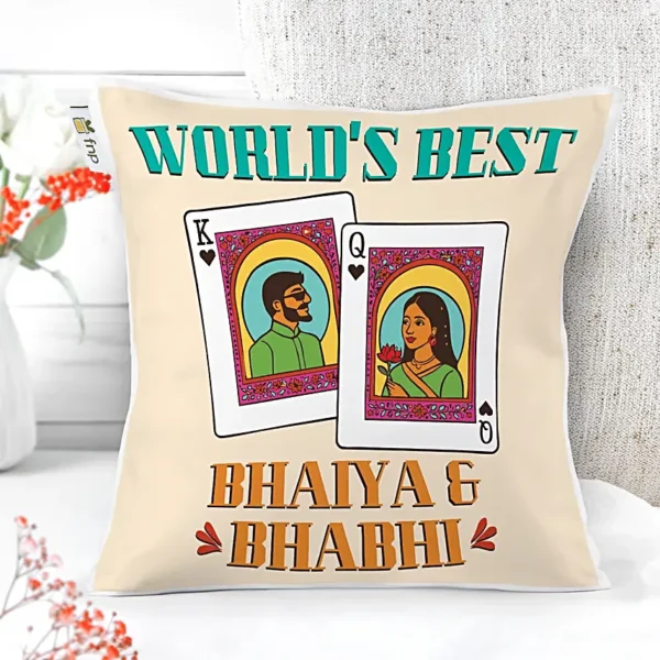 Rakhi Gift with Cushion N Mug - Image 3
