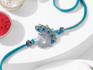 Sapphire Serenity Peacock Rakhi