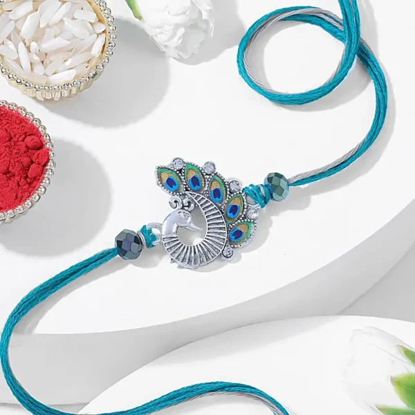 Sapphire Serenity Peacock Rakhi
